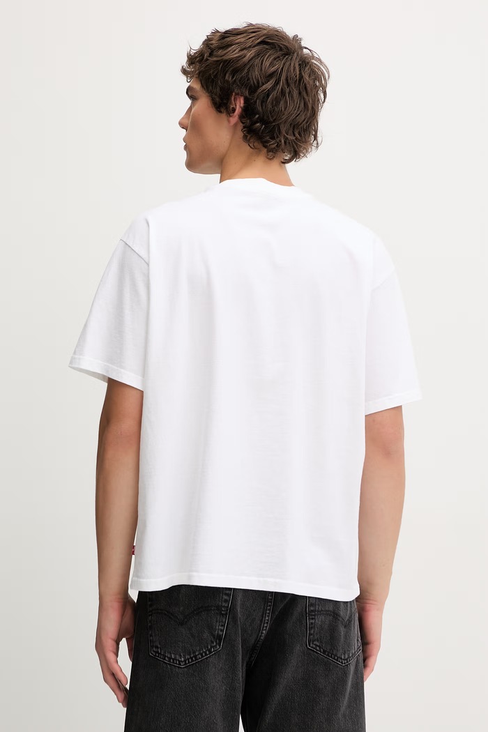 Îmbrăcăminte Levi's tricou din bumbac BOXY SS 0049F.0001 alb