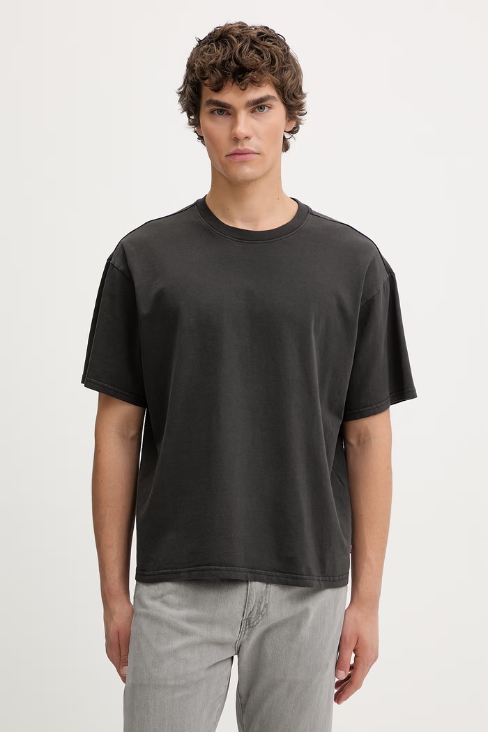 Bavlnené tričko Levi's BOXY SS relaxed sivá 0049F.0025