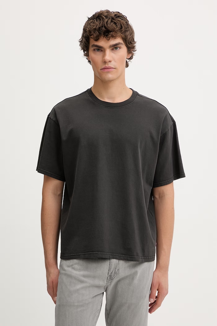 Bavlnené tričko Levi's BOXY SS relaxed sivá 0049F.0025
