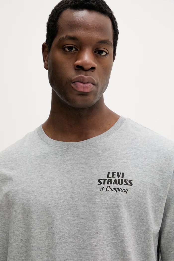Levi's t-shirt Ανδρικό βαμβακερό SS RELAXED FIT γκρί 16143.2371