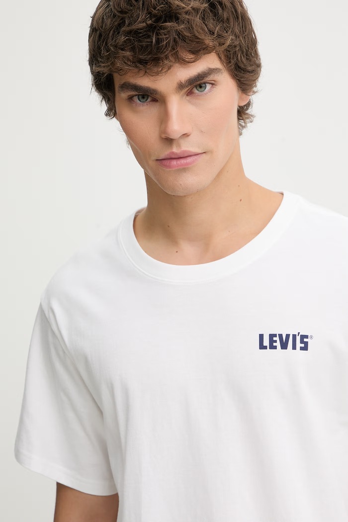 Памучна тениска Levi's SS RELAXED FIT бял 16143.2447