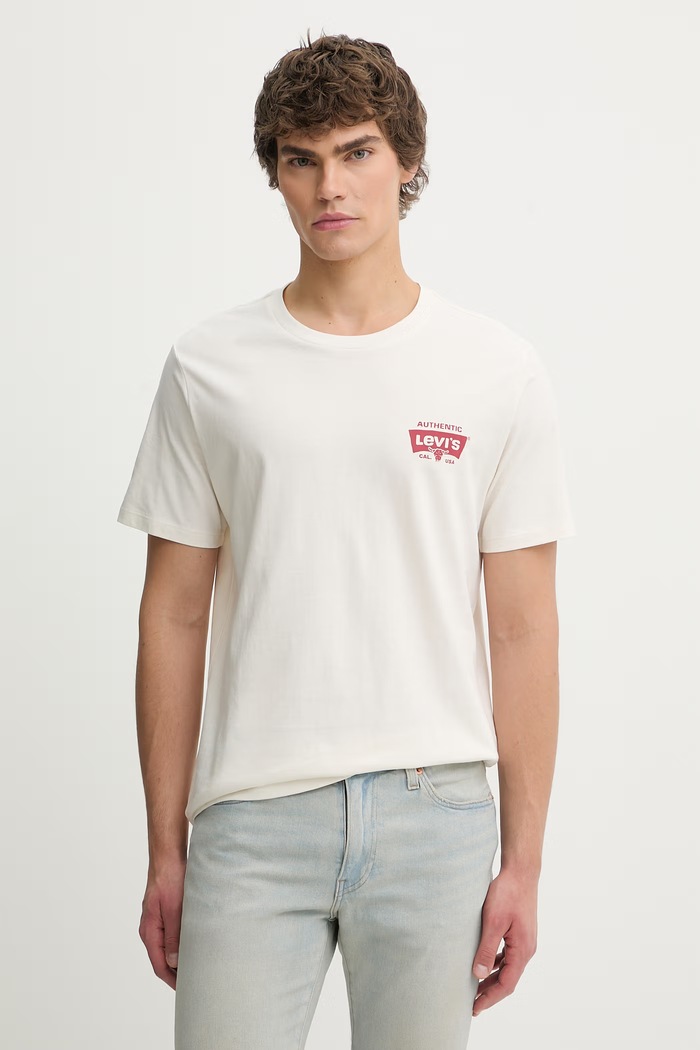 Îmbrăcăminte Levi's tricou din bumbac GRAPHIC 22491.1974 bej