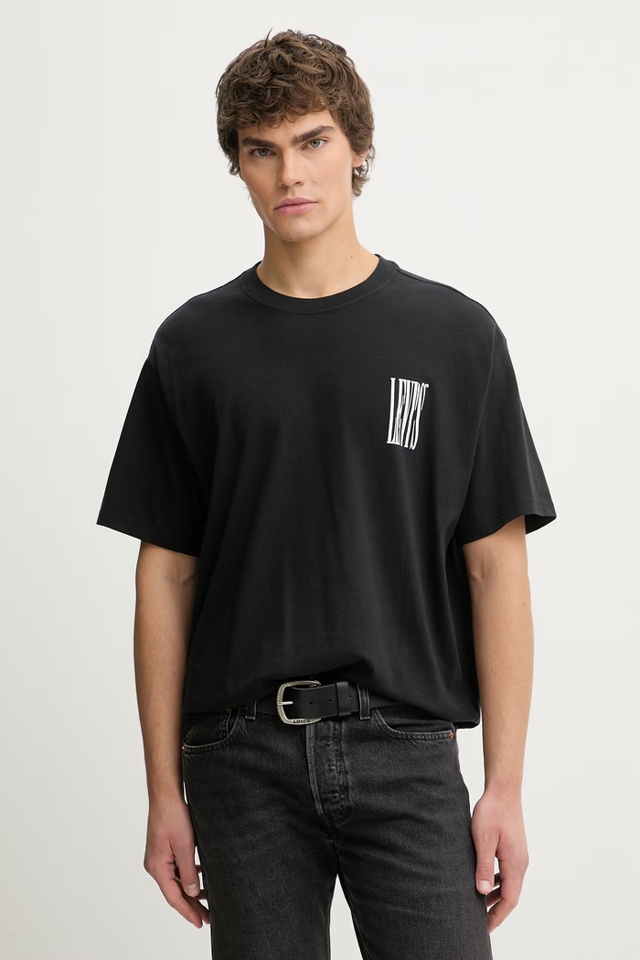 Levi's t-shirt bawełniany VINTAGE FIT GRAPHIC nadruk czarny 87373.0397