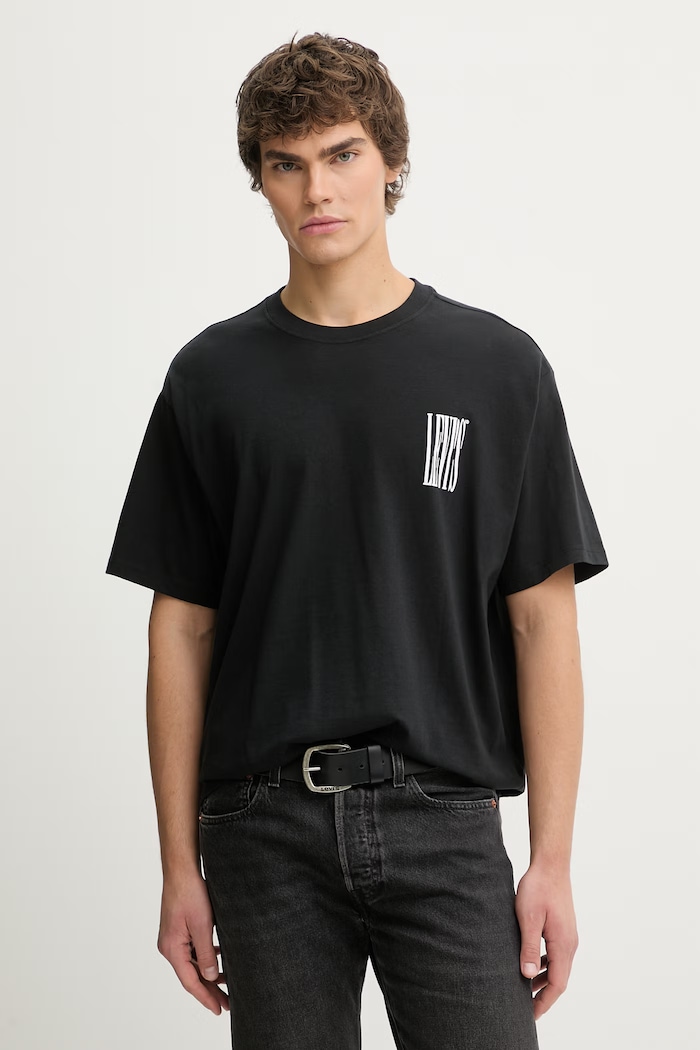 Levi's t-shirt bawełniany VINTAGE FIT GRAPHIC nadruk czarny 87373.0397