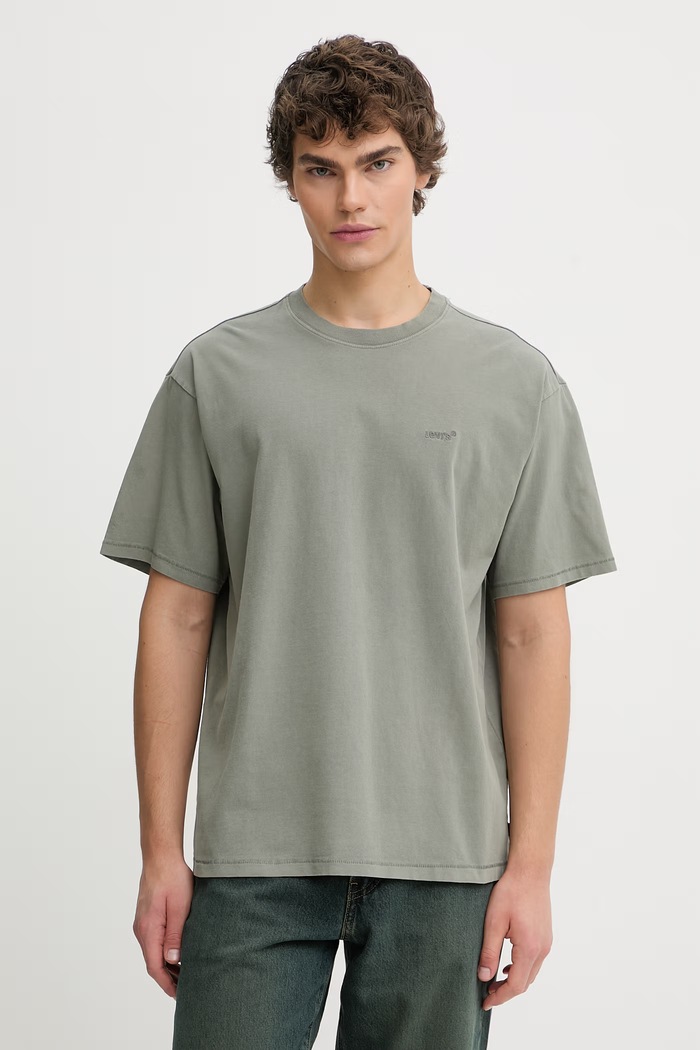 Levi's tricou din bumbac RED TAB VINTAGE imprimeu verde A0637.0189