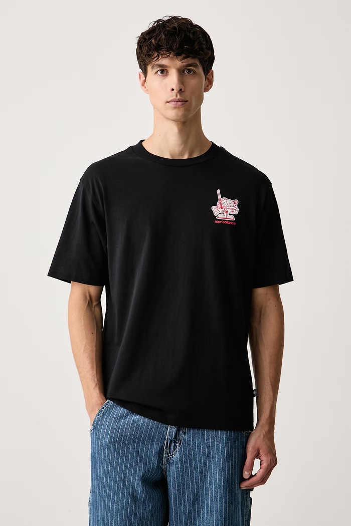 Oblečení New Balance tričko pánské bavlněné Ramen MT61H51DBK černá