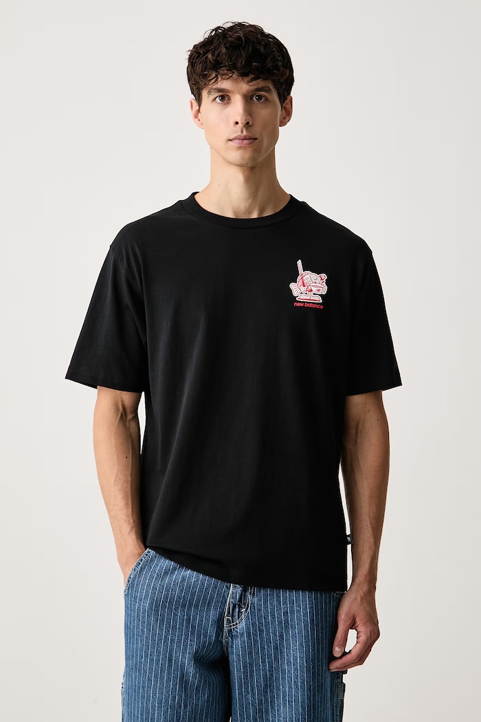 Oblečení New Balance tričko pánské bavlněné Ramen MT61H51DBK černá