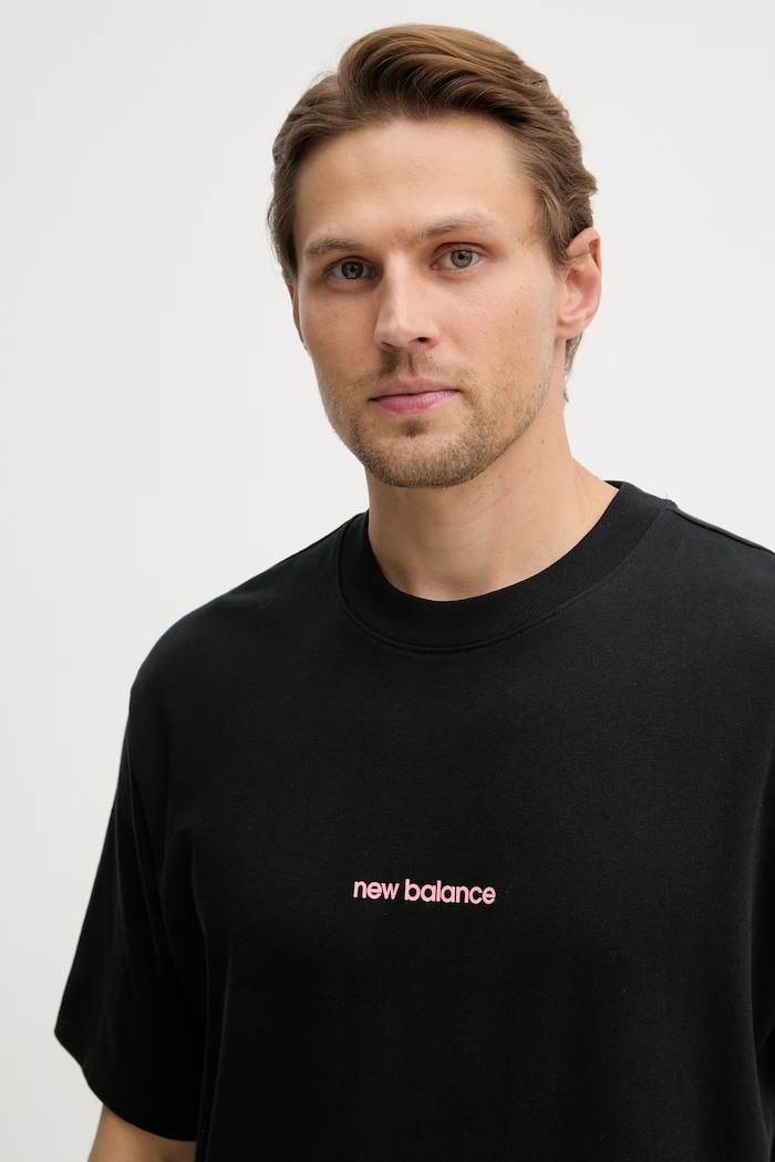 New Balance t-shirt ανδρικό βαμβακερό Football Club μαύρο MT61B347BK