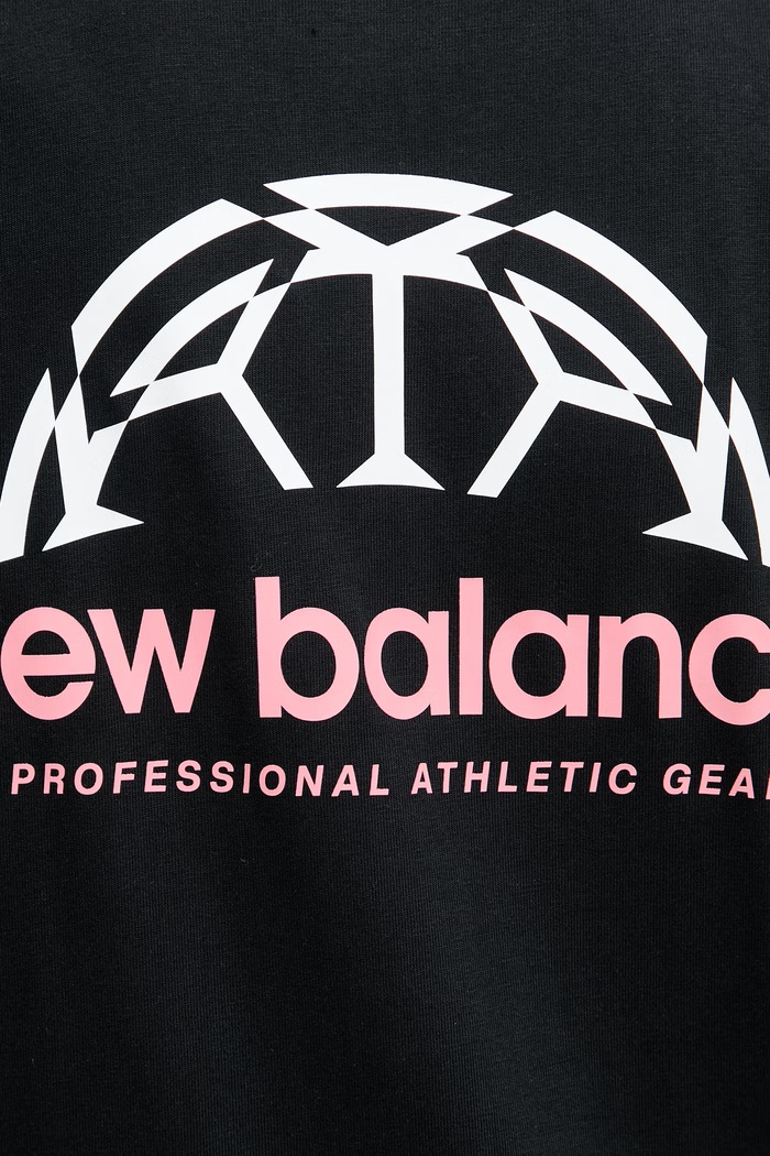 New Balance t-shirt ανδρικό βαμβακερό Football Club MT61B347BK μαύρο