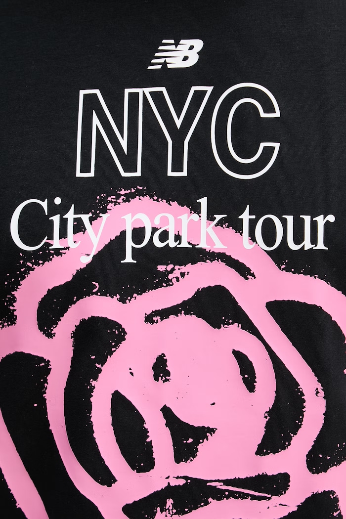 New Balance t-shirt ανδρικό με βαμβάκι NYC City Run MT61018IBK μαύρο