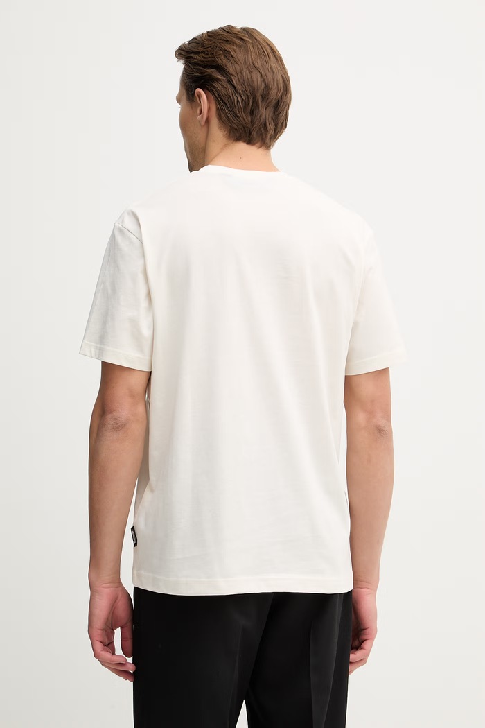 Odzież Just Cavalli t-shirt bawełniany 80OAHT14.CJ500 beżowy