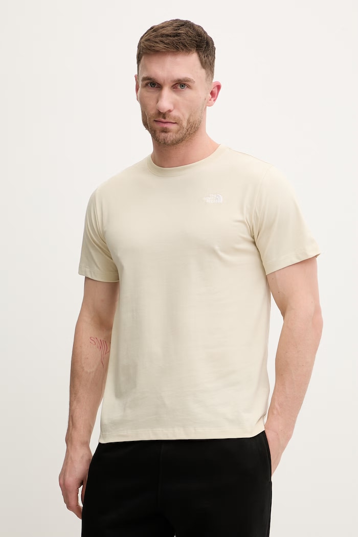 Tričko The North Face Simple Dome nášivka béžová NF0A8CZ2DOM1