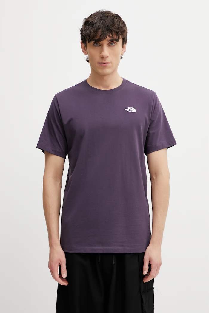 The North Face t-shirt Simple Dome plain violet NF0A8CZ2G5O1