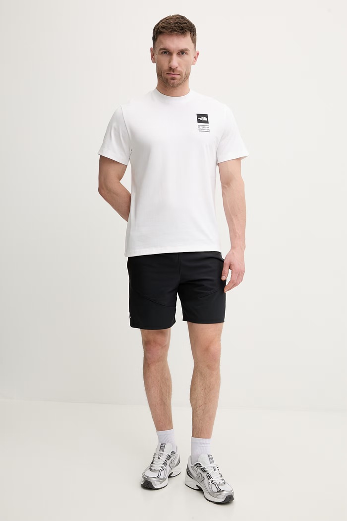 Bavlnené tričko The North Face CELEBRATION NF0A8GAQFN41 biela SS26