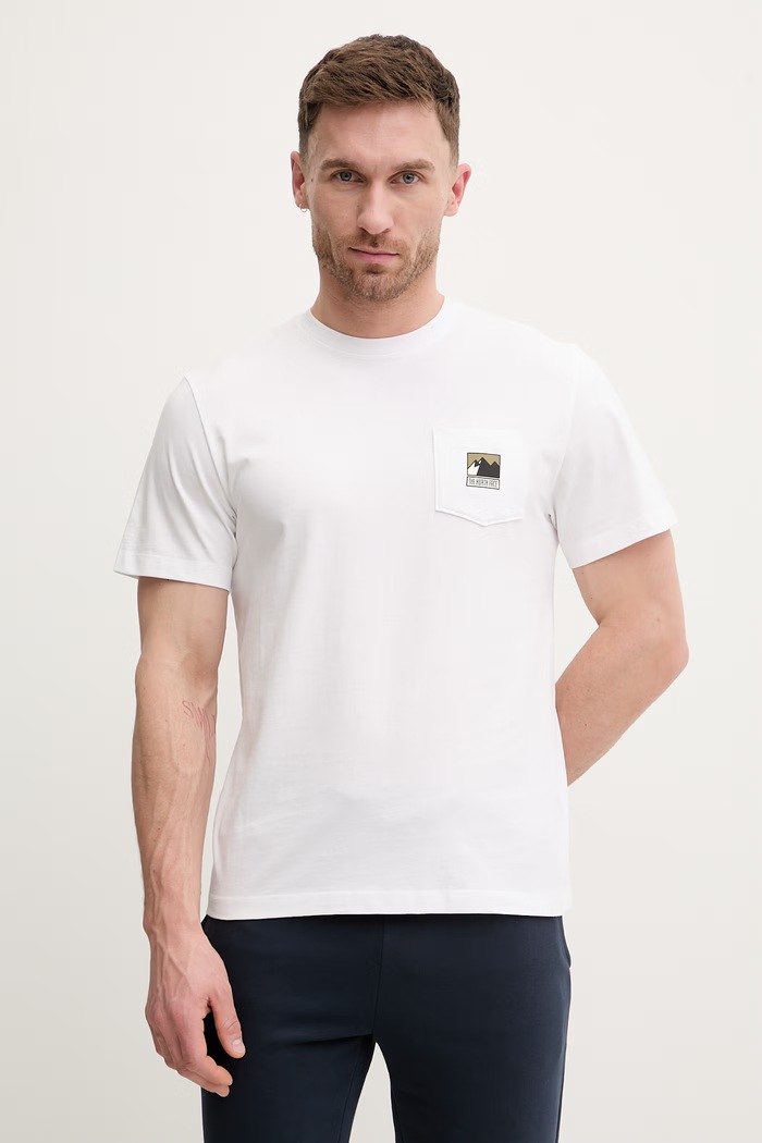Βαμβακερό μπλουζάκι The North Face GRAPHIC στάμπα λευκό NF0A8GUUFN41
