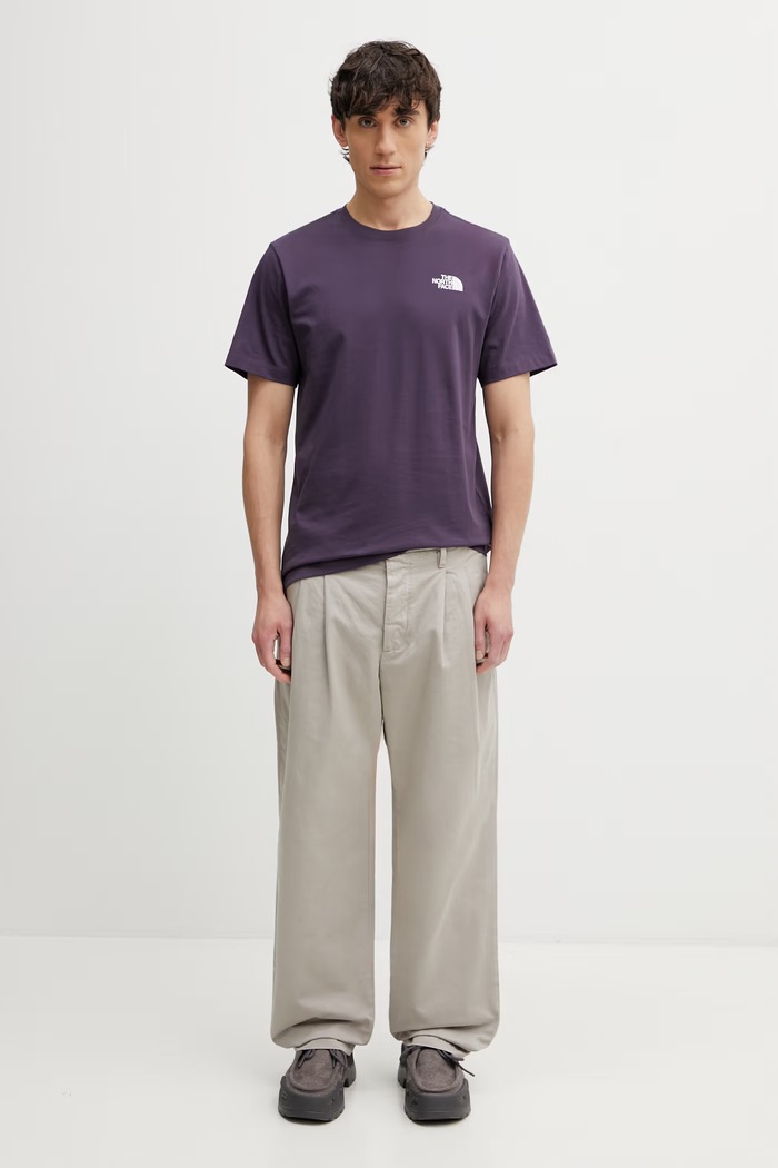 The North Face t-shirt EVOLUTION NF0A8B6KG5O1 fioletowy