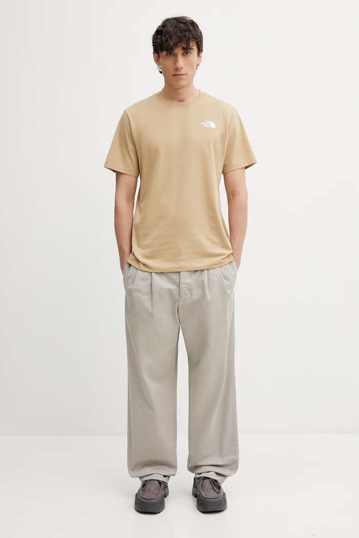 The North Face t-shirt EVOLUTION NF0A8B6KLK51 beżowy