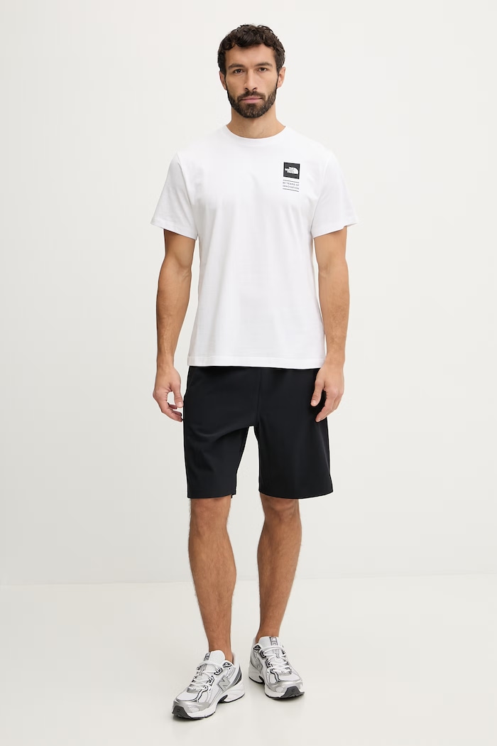 Bavlnené tričko The North Face CELEBRATION NF0A8GASFN41 biela SS26