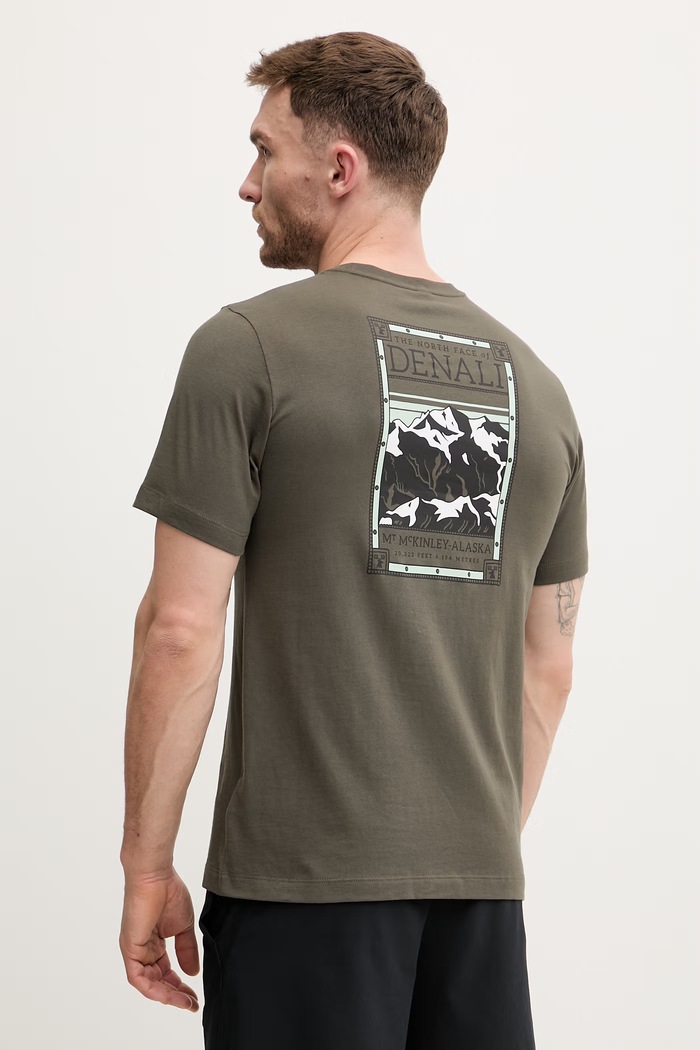Oblečenie Bavlnené tričko The North Face GRAPHIC NF0A8GUW21L1 zelená