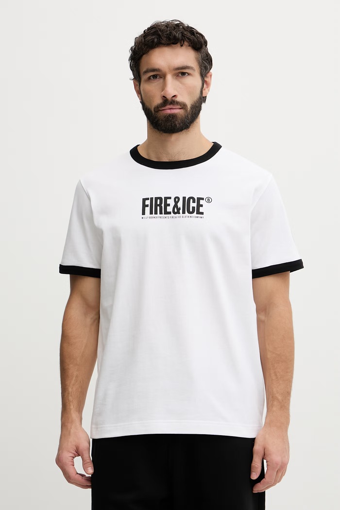 Pánske bavlnené tričko BOGNER Fire+Ice PUYA biela 54269760