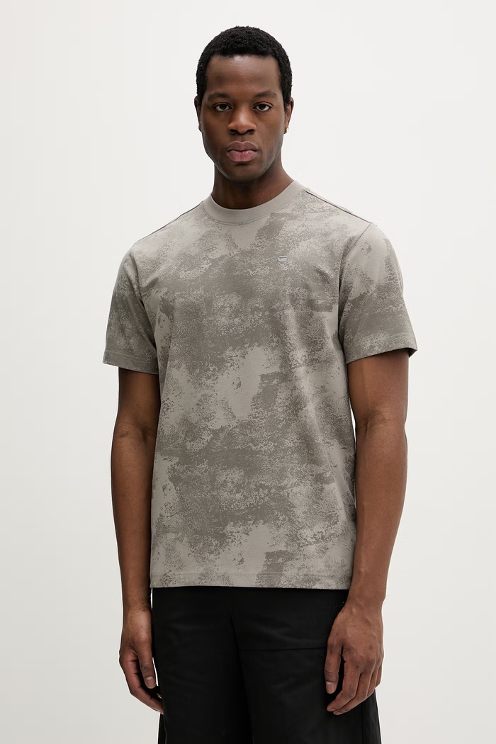 G-Star T-shirt ανδρικό βαμβακερό Aop γκρί D28589.E400