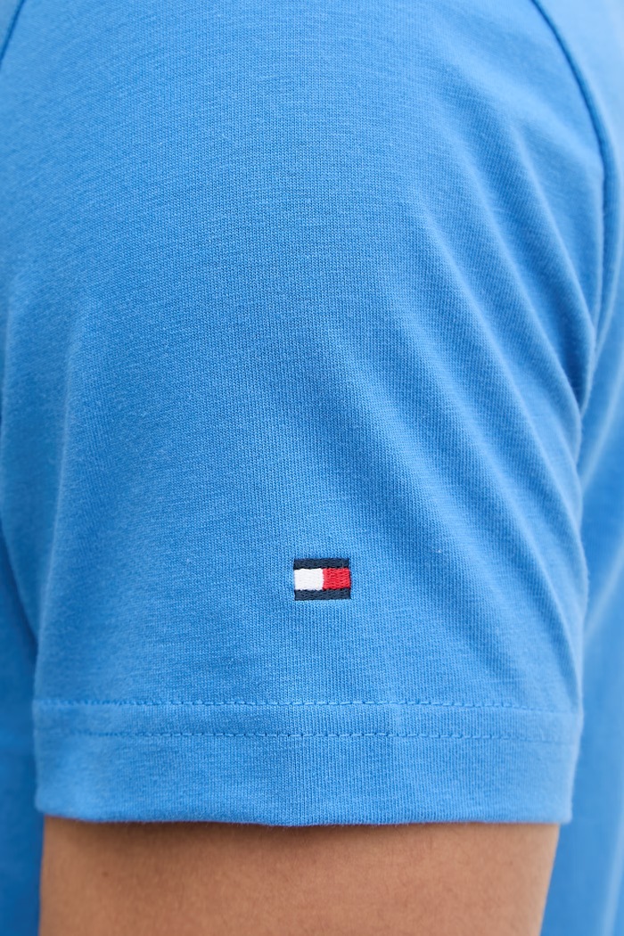 Tommy Hilfiger t-shirt męski bawełniany MW0MW11797. niebieski