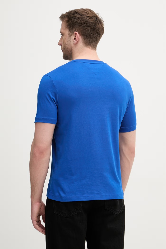 Îmbrăcăminte Tommy Hilfiger tricou pentru bărbați, din bumbac MW0MW42366 albastru
