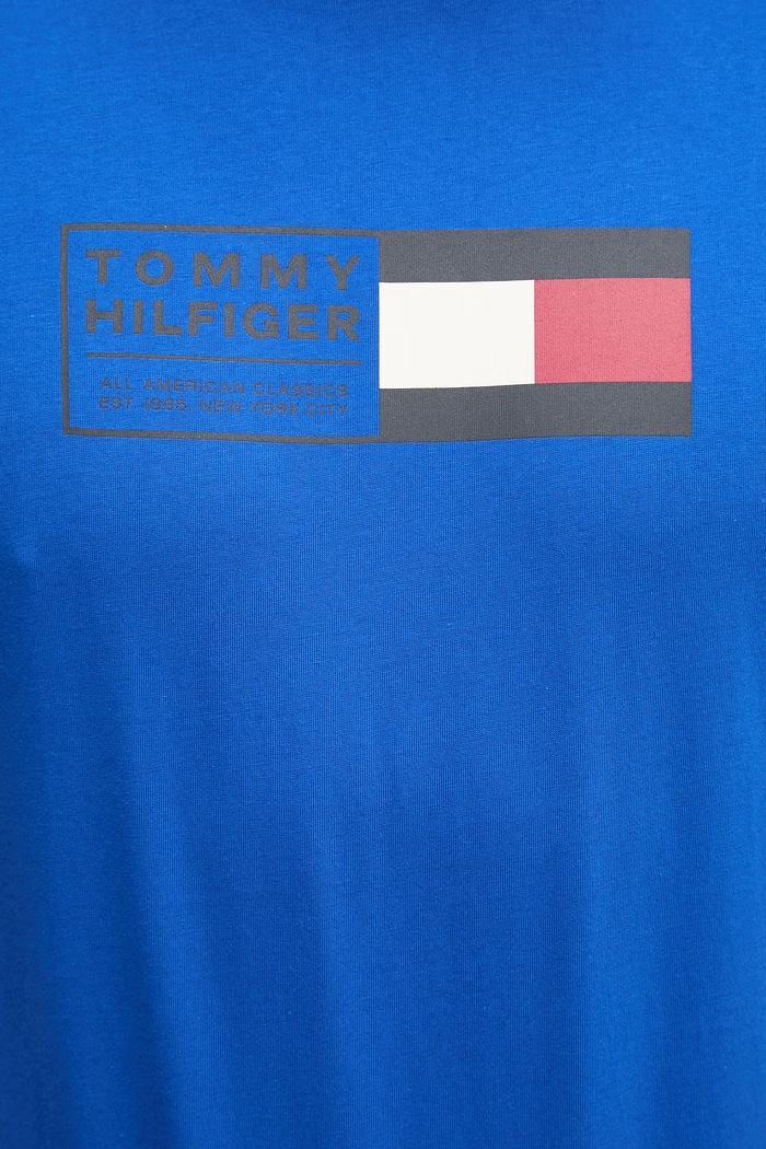 Tommy Hilfiger tricou pentru bărbați, din bumbac MW0MW42366 albastru