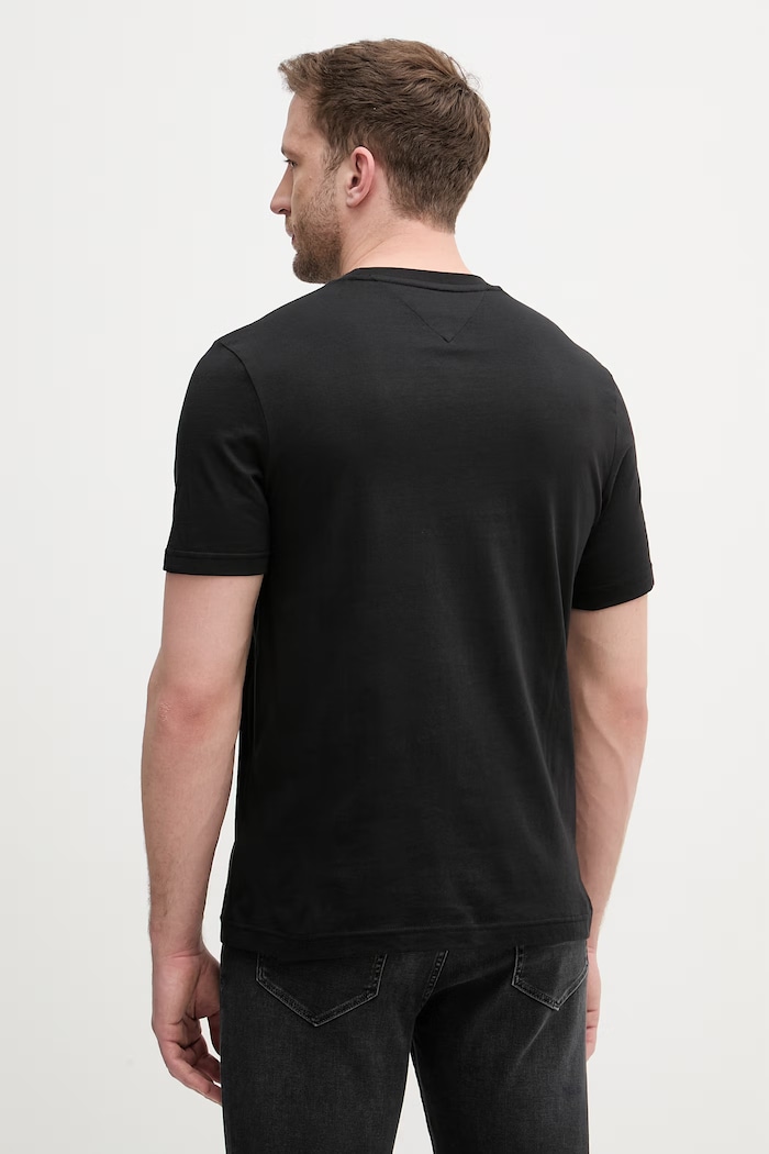 Îmbrăcăminte Tommy Hilfiger tricou pentru bărbați, din bumbac MW0MW42366 negru
