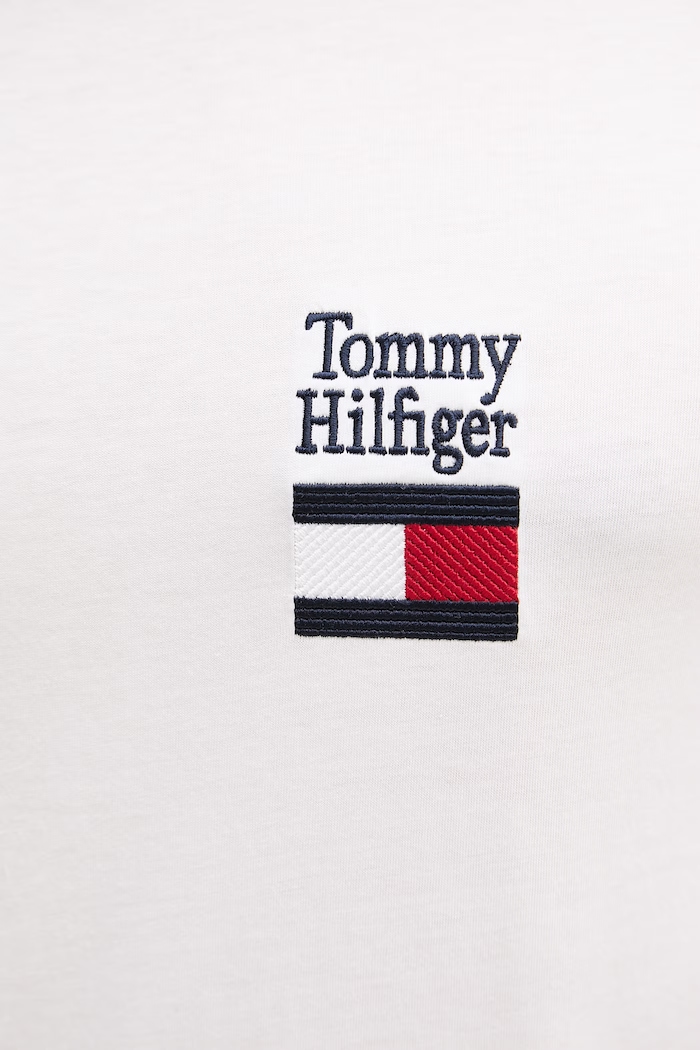 Tommy Hilfiger tricou basic bărbătesc din bumbac MW0MW42367 alb