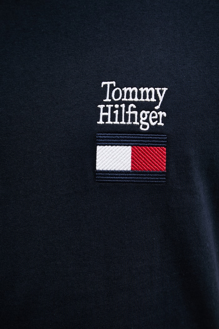 Tommy Hilfiger tricou basic bărbătesc din bumbac MW0MW42367 bleumarin