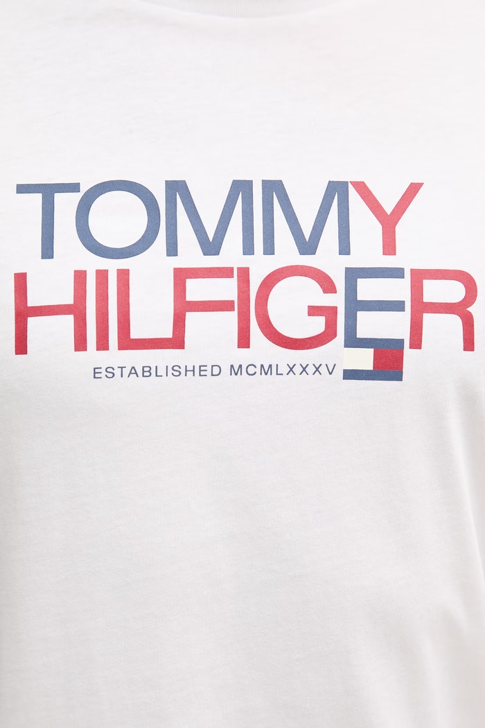 Tommy Hilfiger tricou pentru bărbați, din bumbac MW0MW42369 alb