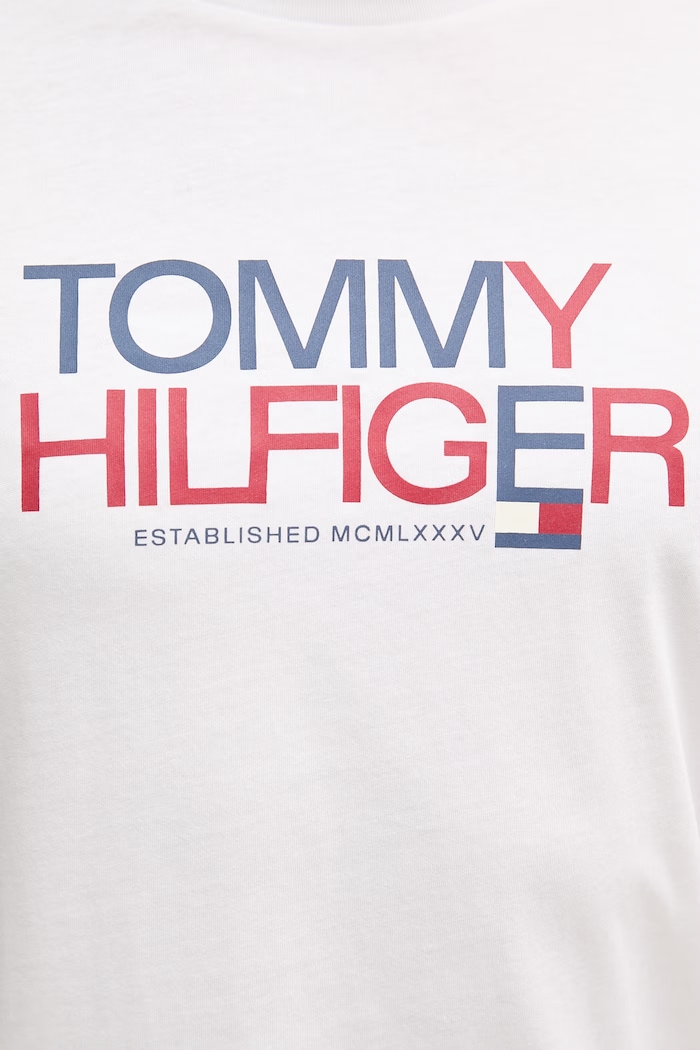 Tommy Hilfiger tricou pentru bărbați, din bumbac MW0MW42369 alb