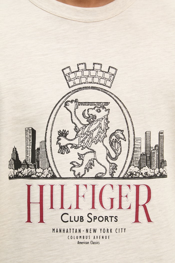 Tommy Hilfiger tričko pánske bavlnené MW0MW42377 béžová