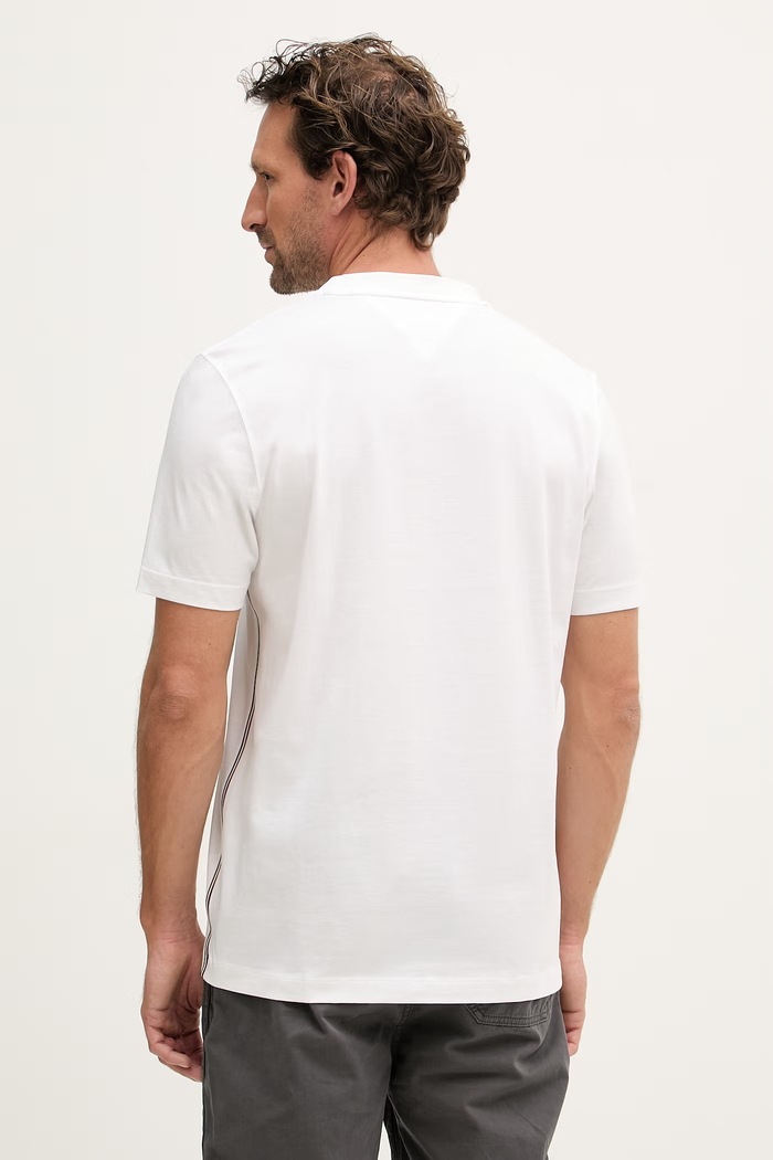 Îmbrăcăminte Tommy Hilfiger tricou basic bărbătesc din bumbac MW0MW42393 alb