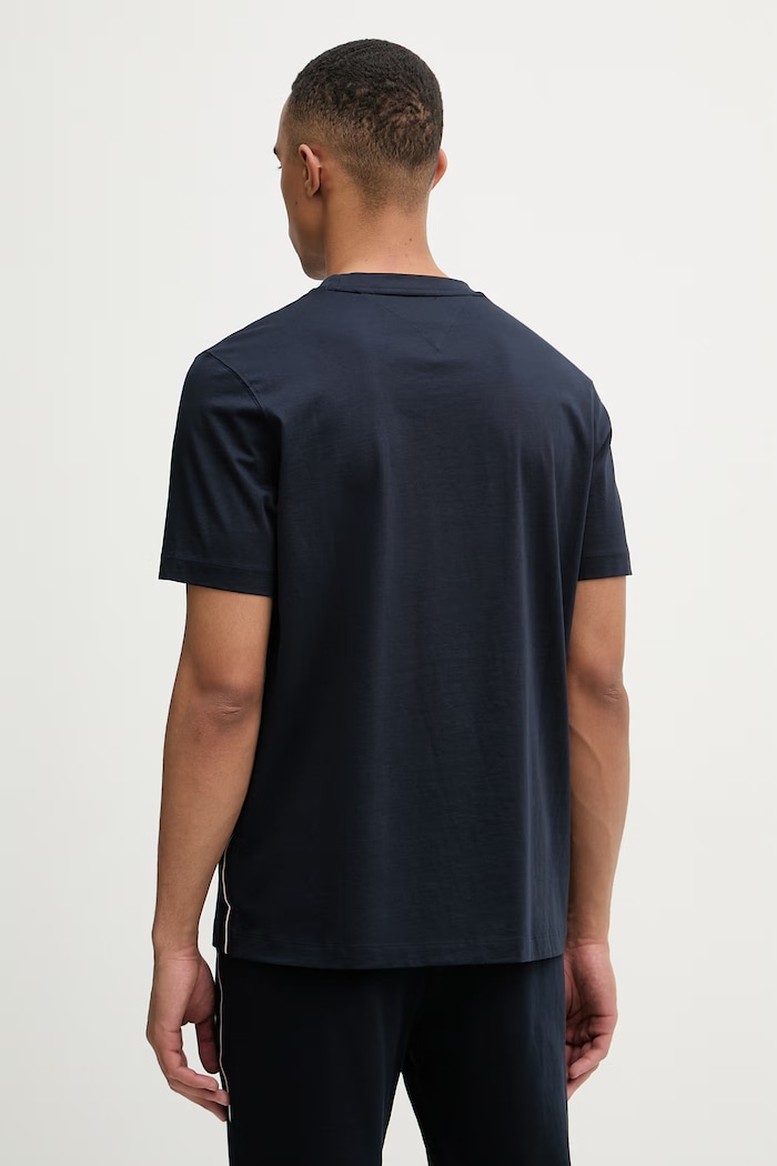 Oblečenie Tommy Hilfiger basic tričko pánske bavlnené MW0MW42393 tmavomodrá