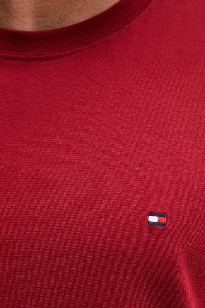 Tommy Hilfiger tricou basic bărbătesc din bumbac MW0MW42393 burgundia