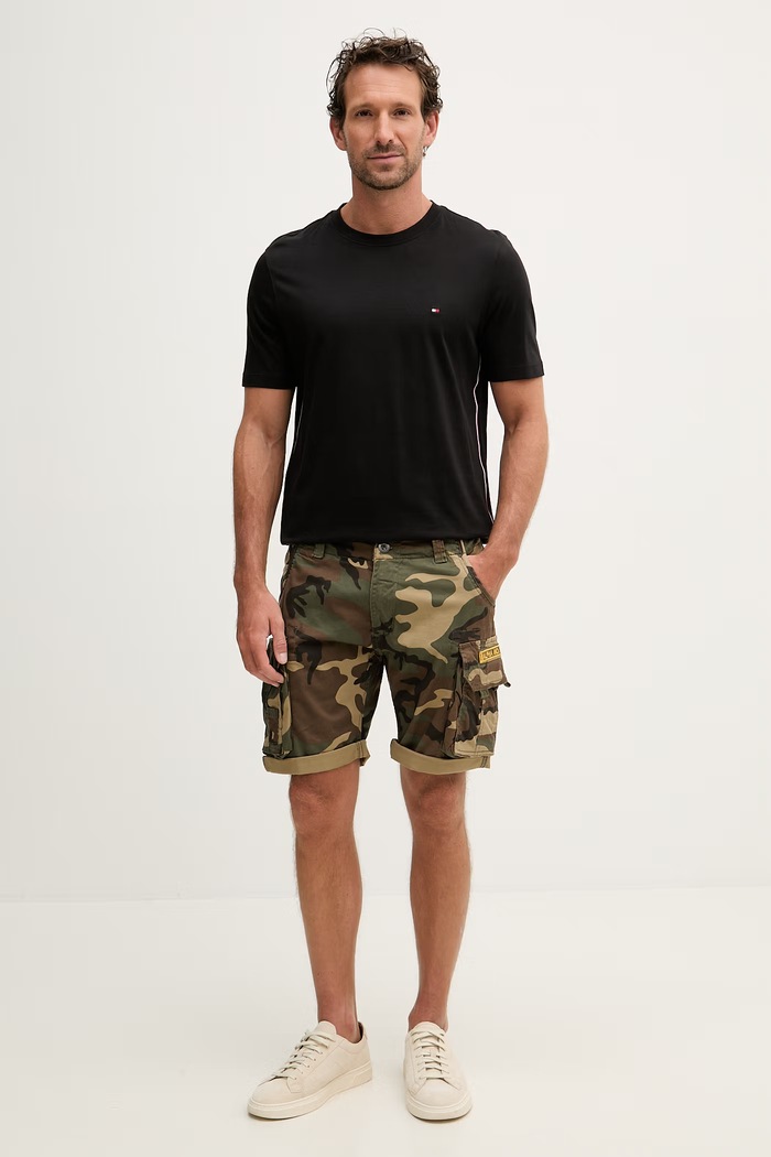 Tommy Hilfiger tricou basic bărbătesc din bumbac MW0MW42393 negru SS26