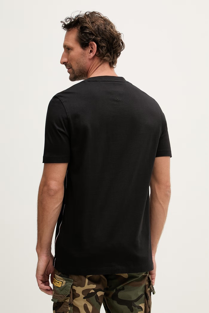 Îmbrăcăminte Tommy Hilfiger tricou basic bărbătesc din bumbac MW0MW42393 negru