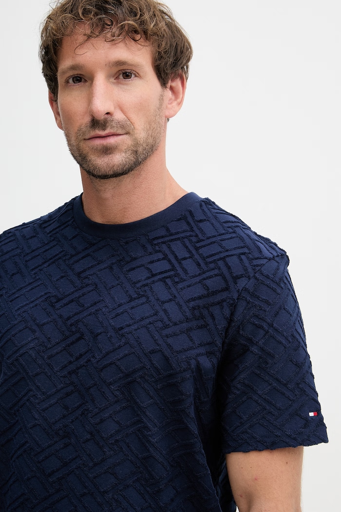Tommy Hilfiger tričko pánske bavlnené SUMMER tmavomodrá MW0MW42381