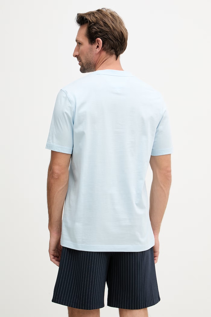Oblečenie Tommy Hilfiger basic tričko pánske bavlnené SUMMER MW0MW43066 modrá