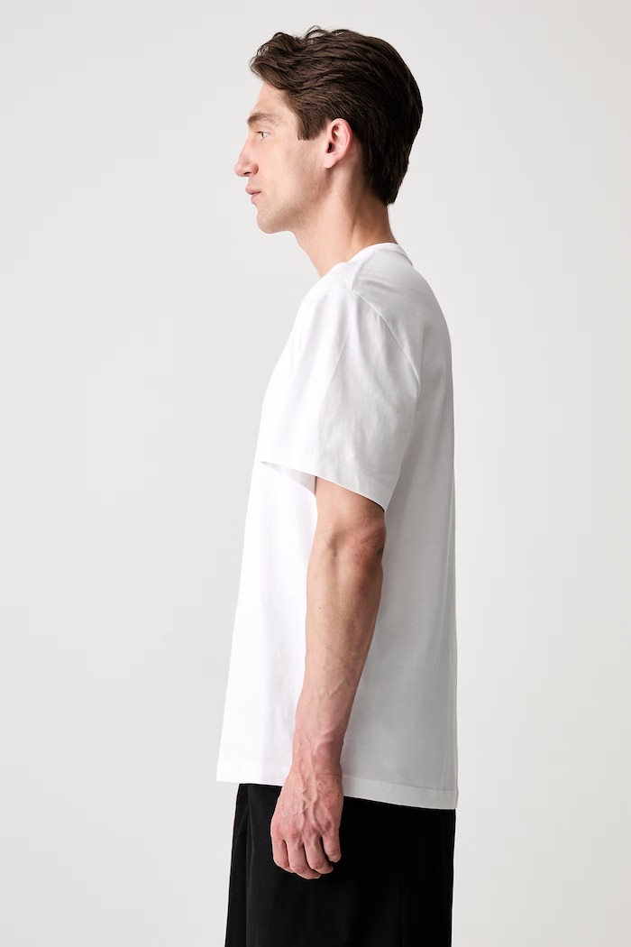 The North Face Essential Center Logo T-shirt bawełniany męski NF0A8GQEFN41 biały SS26