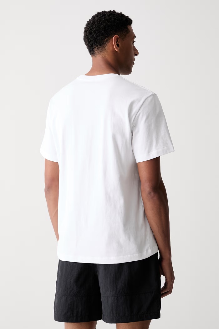 Odzież The North Face Essential Center Logo T-shirt bawełniany męski NF0A8GQEFN41 biały
