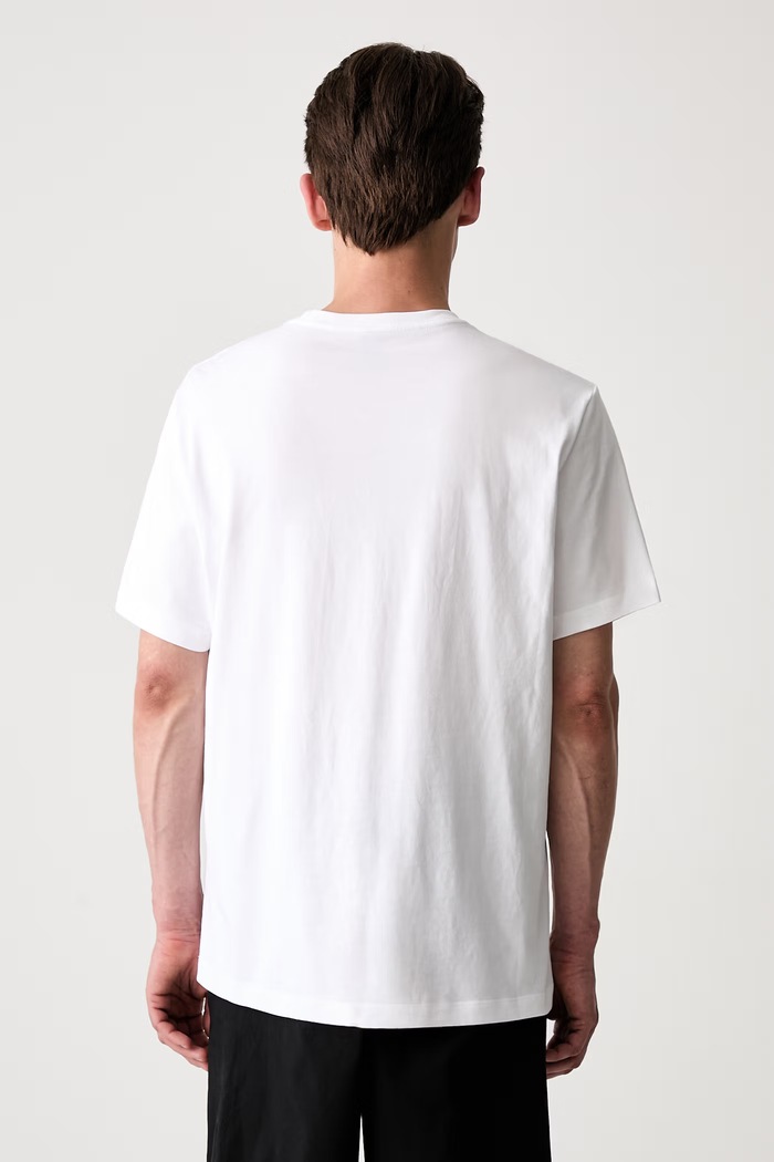 Odzież The North Face Essential Center Logo T-shirt bawełniany męski NF0A8GQEFN41 biały