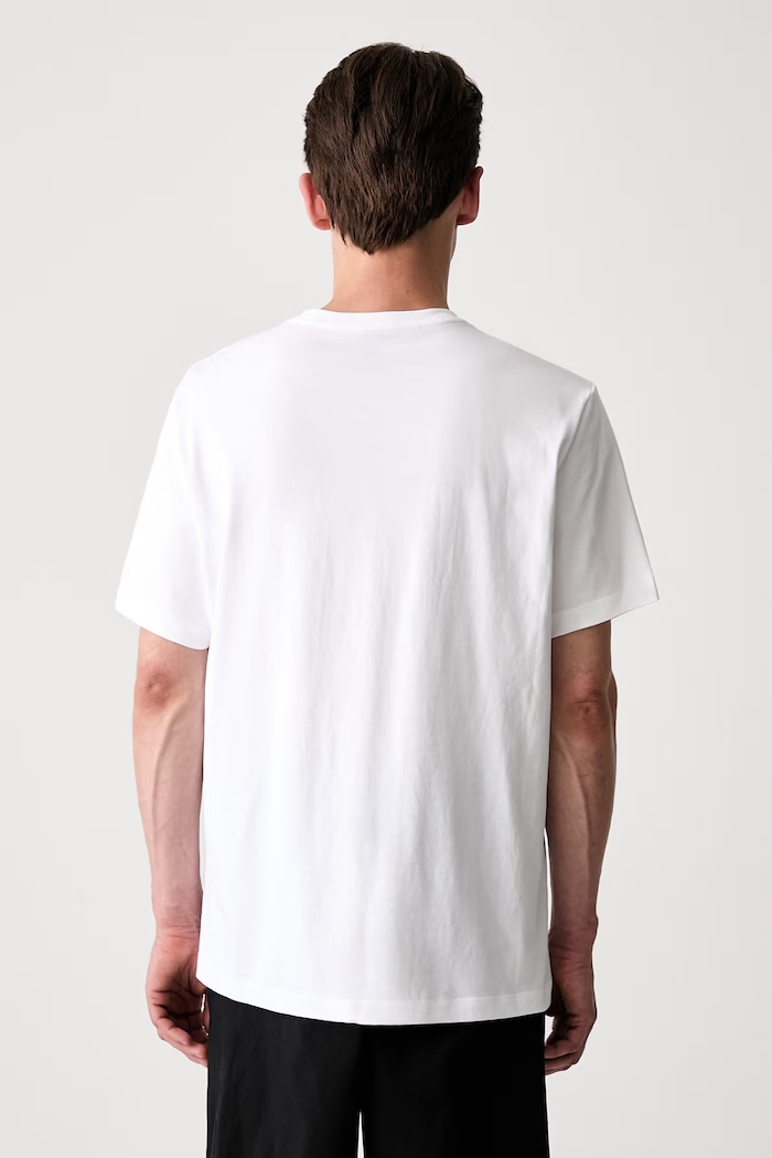 Odzież The North Face Essential Center Logo T-shirt bawełniany męski NF0A8GQEFN41 biały