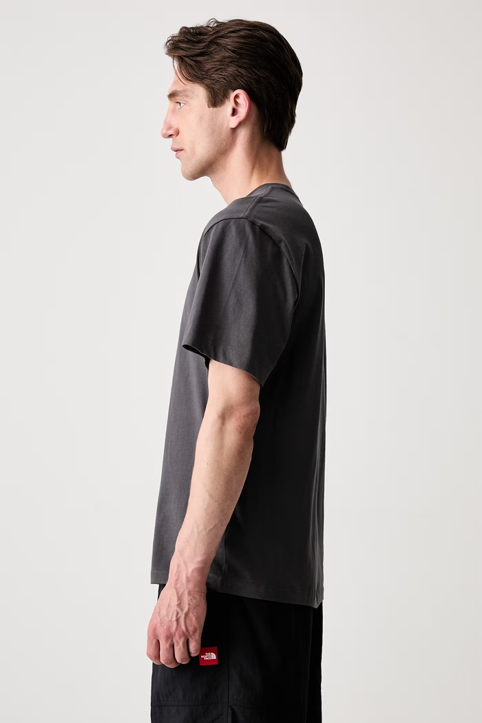 The North Face Essential Center Logo T-shirt bawełniany męski NF0A8GQERHI1 szary SS26