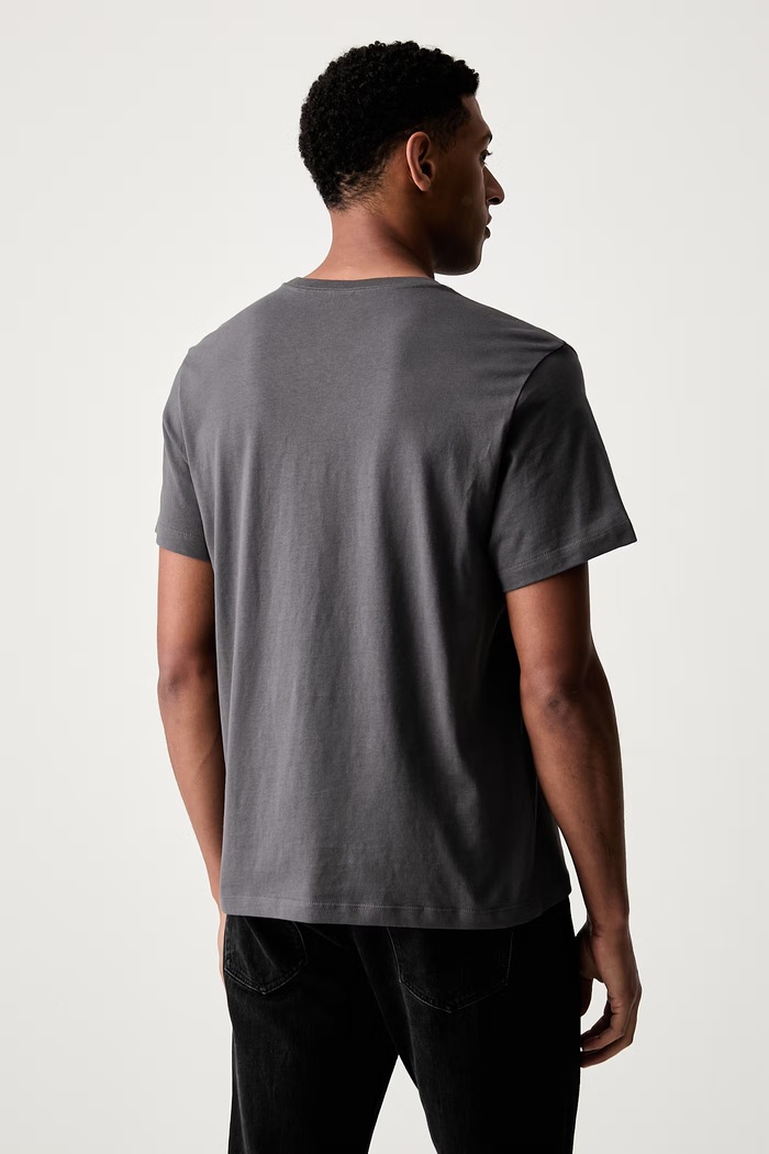 Odzież The North Face Essential Center Logo T-shirt bawełniany męski NF0A8GQERHI1 szary