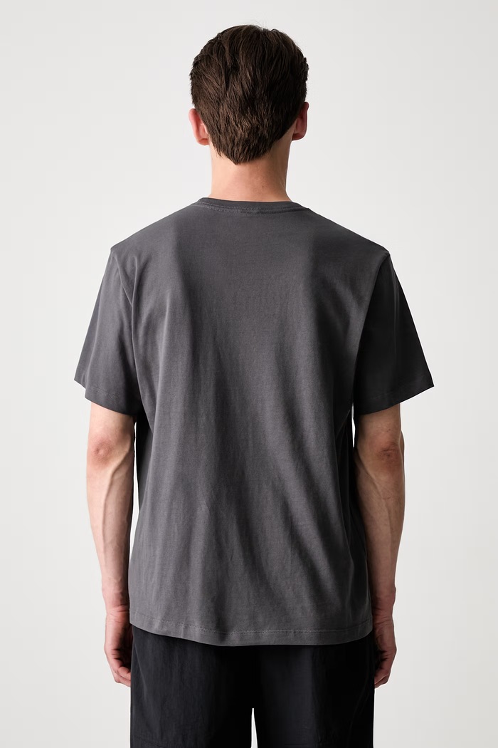 Odzież The North Face Essential Center Logo T-shirt bawełniany męski NF0A8GQERHI1 szary