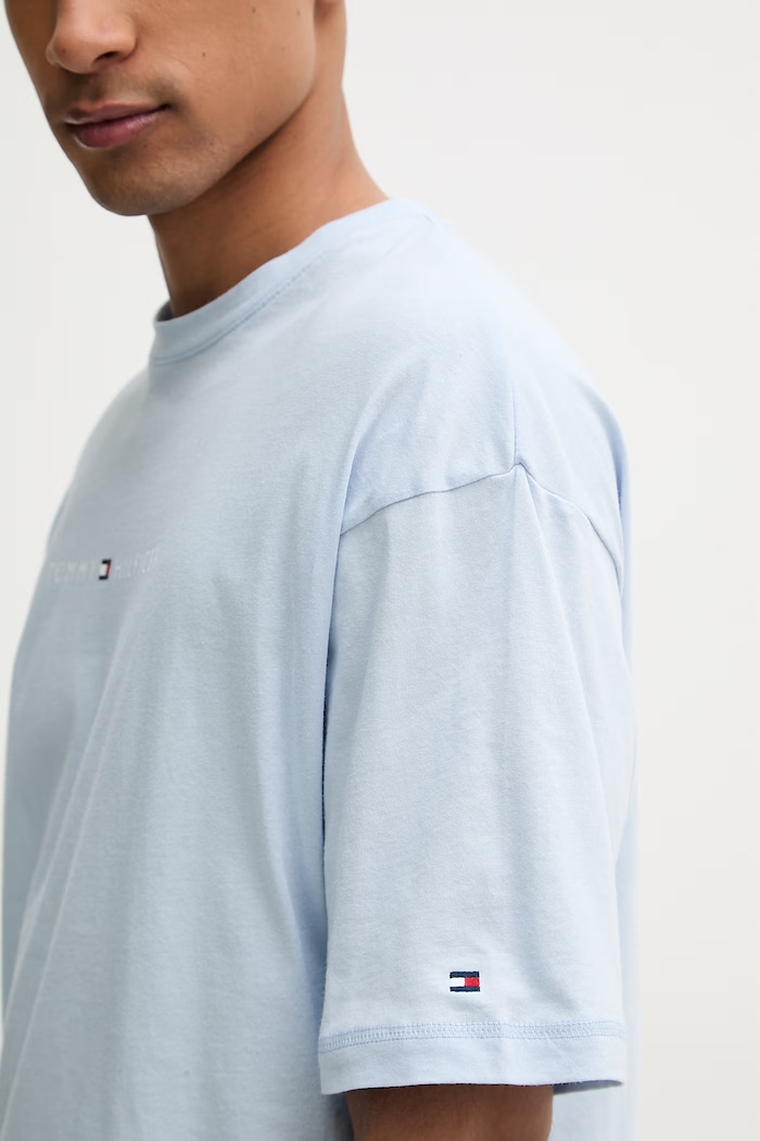 Tommy Hilfiger T-shirt męski bawełniany UM0UM03643 niebieski