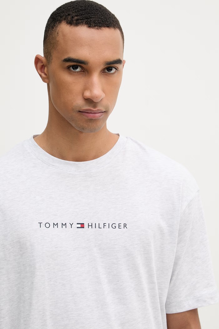 Tommy Hilfiger T-shirt męski bawełniany szary UM0UM03643